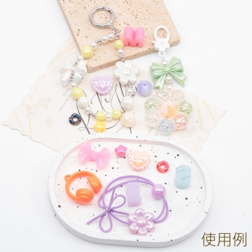 アクリルビーズ 半透明 スモーキー ラウンド 丸玉 約4mm（約10g）