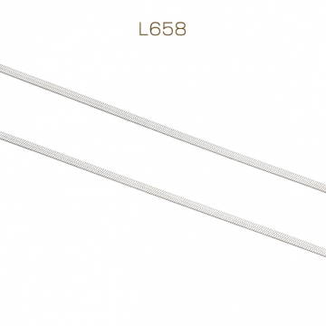 ステンレスチェーン フラット ネックレス・ブレスレット用 ハンドメードチェーン メタルチェーン 約1.8mm（1m）