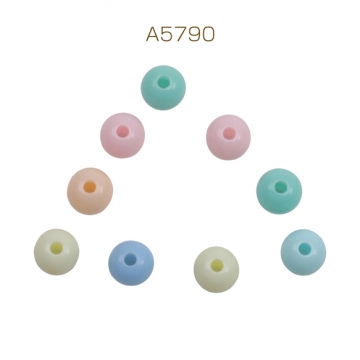 アクリルビーズ 丸玉 ラウンド ブルーミックス カラーランダム 約6mm（約20g）