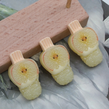 スイーツ貼付けパーツ フルーツアイス 食品サンプル風 ミニチュア デコパーツ ハンドメイド素材 約20×35mm（4ヶ）