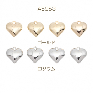 CCBチャーム ミニサイズ ハートモチーフ メタル調 1カン付き ハートチャーム 約23×24mm（6ヶ）