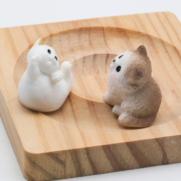 ミニチュア 猫 ねこ ペット 動物 アニマル 小物 置物 樹脂パーツ 2種（2ヶ）