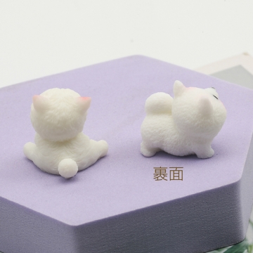 ミニチュア 犬 いぬ ペット 動物 アニマル 小物 置物 樹脂パーツ 2種（2ヶ）