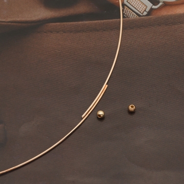 メタルチョーカー ネックレス金具 ワイヤーチョーカー オープンタイプ 約0.8mm（1ヶ）