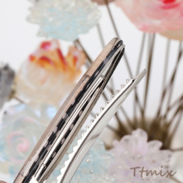 ヘアクリップ ドット柄 レトロ風 髪飾り ヘアアクセサリー 種類ランダム 約13×62mm（2ヶ）