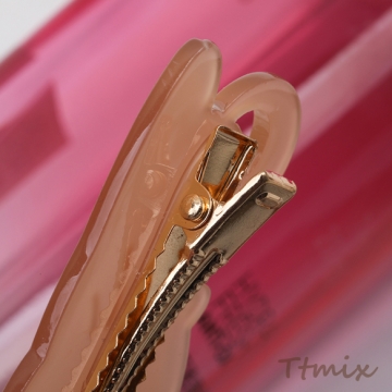 ヘアクリップ 猫モチーフ キュート 前髪クリップ 髪飾り ヘアアクセサリー 約24×49mm（2ヶ）