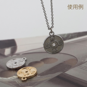 トレーニングチャーム ウエイトプレート スポーツジム フィットネス ミニチュア メタルチャーム 約12×15mm（6ヶ）