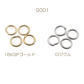 丸カン ゴールド（16KGP）/ロジウム マルカン 接続金具 銅製 約1.8×12mm（2g）