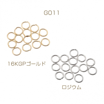 丸カン ゴールド（16KGP）/ロジウム マルカン 接続金具 銅製 約0.7×5mm（2g）