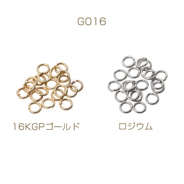 丸カン ゴールド（16KGP）/ロジウム マルカン 接続金具 銅製 約0.6×3.5mm（2g）