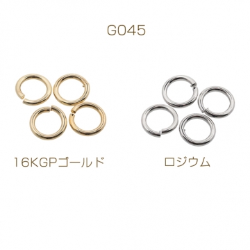丸カン ゴールド（16KGP）/ロジウム マルカン 接続金具 銅製 約1.8×12mm（20g）