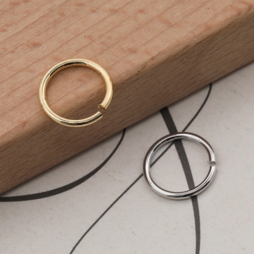 丸カン ゴールド（16KGP）/ロジウム マルカン 接続金具 銅製 約1.8×12mm（20g）