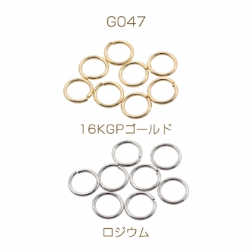 丸カン ゴールド（16KGP）/ロジウム マルカン 接続金具 銅製 約1.2×10mm（20g）