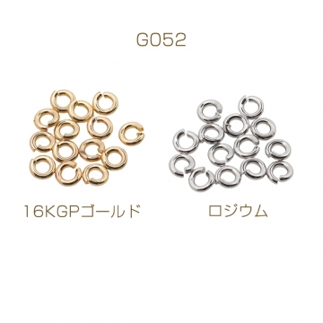 丸カン ゴールド（16KGP）/ロジウム マルカン 接続金具 銅製 約1×4mm（20g）