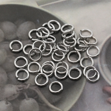 丸カン ゴールド（16KGP）/ロジウム マルカン 接続金具 銅製 約0.8×5mm（20g）