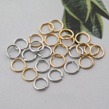 丸カン ゴールド（16KGP）/ロジウム マルカン 接続金具 銅製 約0.7×5mm（20g）