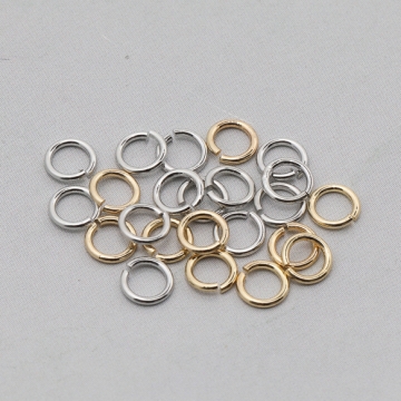 丸カン ゴールド（16KGP）/ロジウム マルカン 接続金具 銅製 約0.6×4mm（20g）