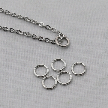 丸カン ゴールド（16KGP）/ロジウム マルカン 接続金具 銅製 約0.6×4mm（20g）