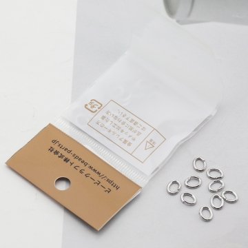 Cカン ゴールド（16KGP）/ロジウム 楕円マルカン 接続金具 銅製 約1×5×7mm（20g）
