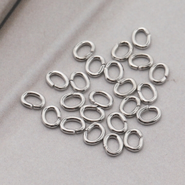 Cカン ゴールド（16KGP）/ロジウム 楕円マルカン 接続金具 銅製 約0.6×3×4mm（20g）