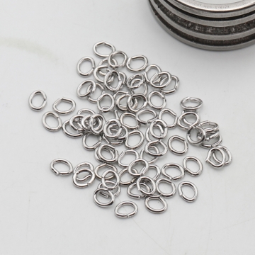 Cカン ゴールド（16KGP）/ロジウム 楕円マルカン 接続金具 銅製 約0.5×2.5×3mm（20g）