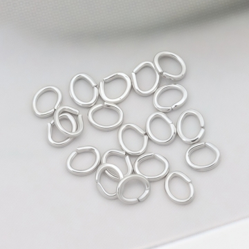 Cカン ゴールド（16KGP）/ロジウム 楕円マルカン 接続金具 銅製 約0.5×2.5×3mm（20g）