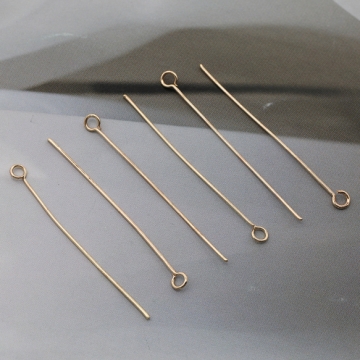 9ピン ゴールド（16KGP）/ロジウム 基礎金具 銅製 約0.5×30mm（5g）